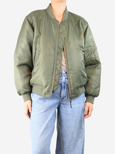 Anine Bing Army green Leon bomber jacket - size S