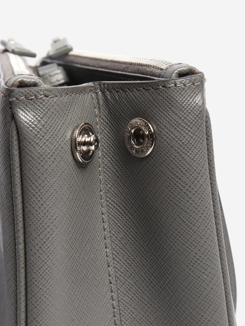 Grey mini Saffiano Galleria 2way bag Cross-body bags Prada 