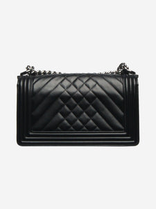 Chanel Black 2014 lambskin quilted Boy bag