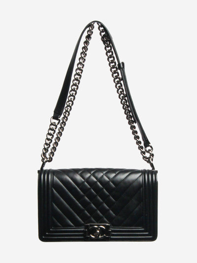 Black 2014 lambskin quilted Boy bag Shoulder bags Chanel 