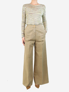 Forte Forte Neutral straight leg trousers - size UK 10