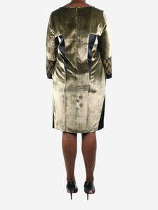 Etro Gold beats sleeve detail dress - size UK 12