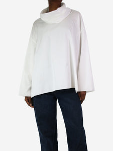 The Row White roll-neck oversized shirt - size XS