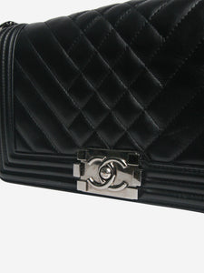 Chanel Black 2014 lambskin quilted Boy bag