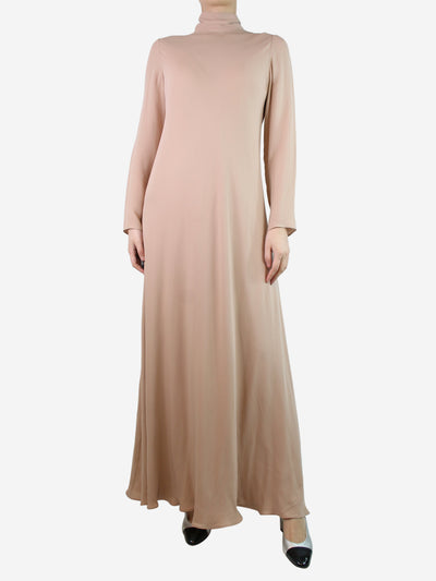 Pink silk high-neck dress - size UK 14 Dresses Valentino 