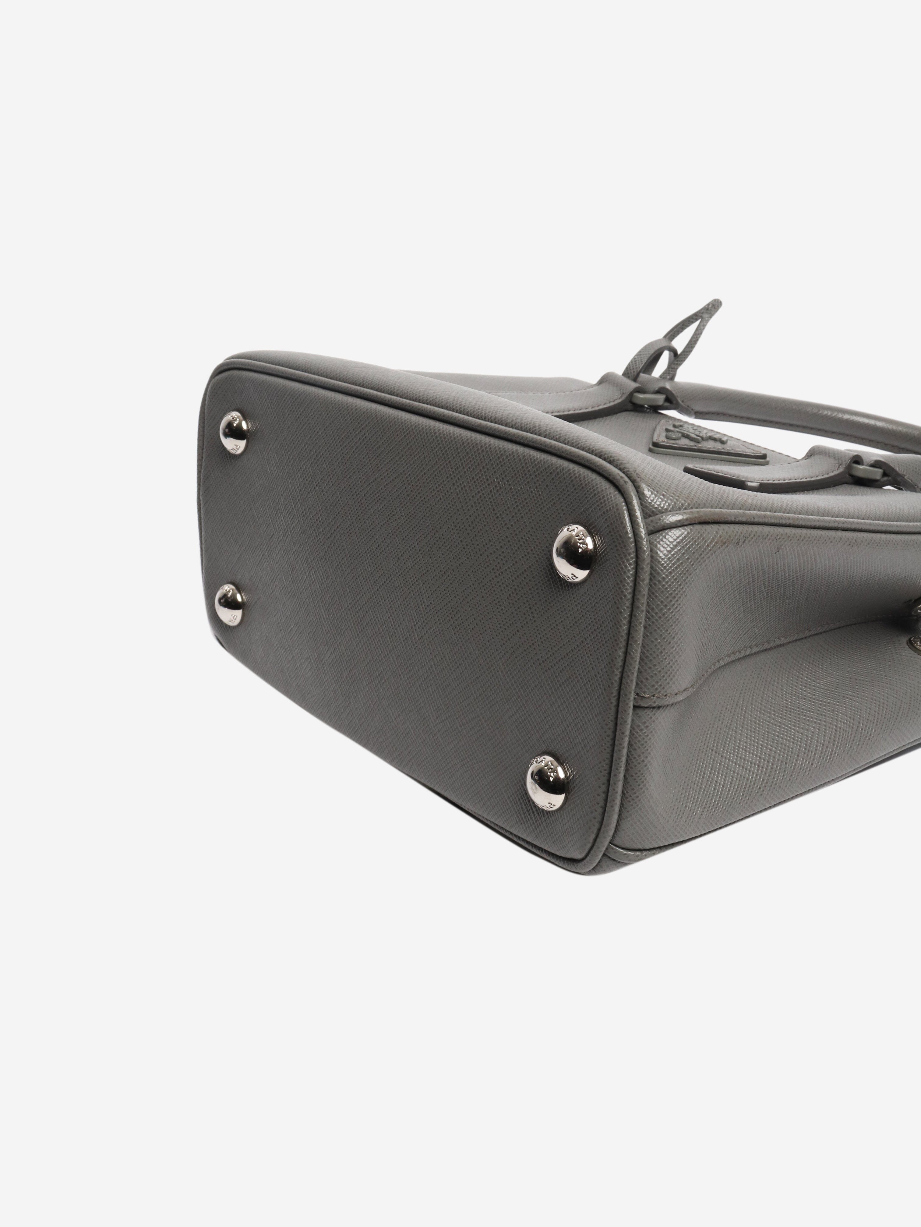 Grey mini Saffiano Galleria 2way bag Cross-body bags Prada 
