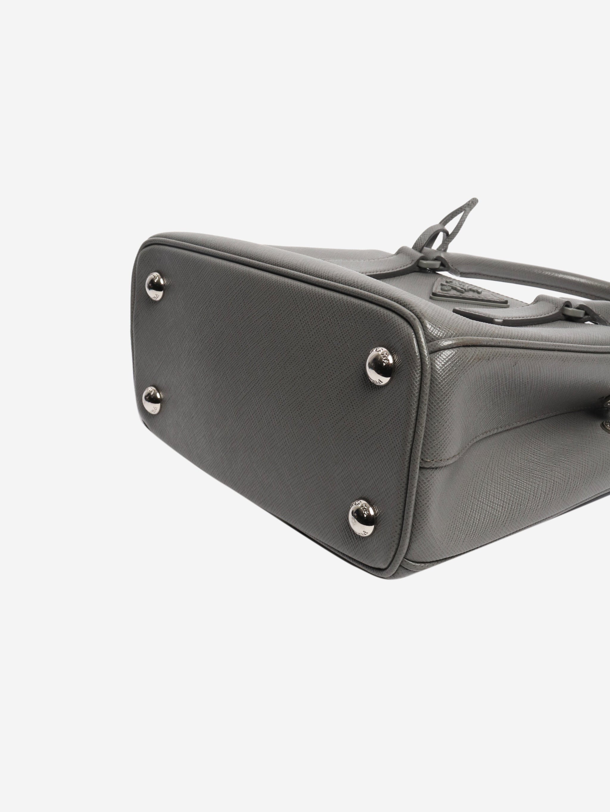 Grey mini Saffiano Galleria 2way bag | Sign of the Times