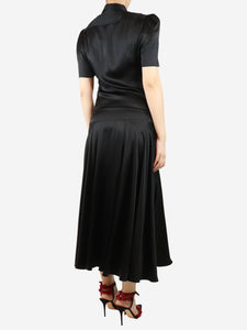 Hillier Bartley Black Plimpton panelled midi dress - size UK 8