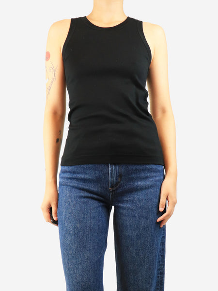 Black cotton tank top - size L product image