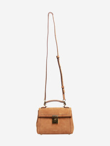 Demellier Ochre Melissa A.R. x The Paris suede cross-body bag