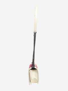 Pink and white 2014 leather and tweed boy bag Shoulder bags Chanel 