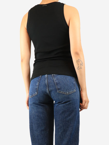 Black cotton tank top - size L alternate image