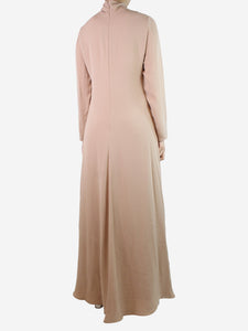 Valentino Pink silk high-neck dress - size UK 14