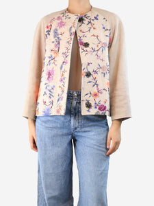 By Walid Neutral floral embroidered jacket - size S