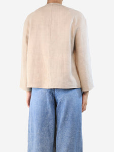 By Walid Neutral floral embroidered jacket - size S