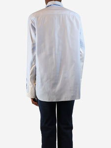 Stella McCartney Blue and white contrast panel shirt - size UK 6