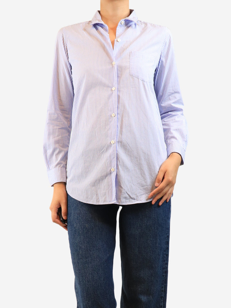 Blue and white striped shirt - size UK 8 Tops Muse 