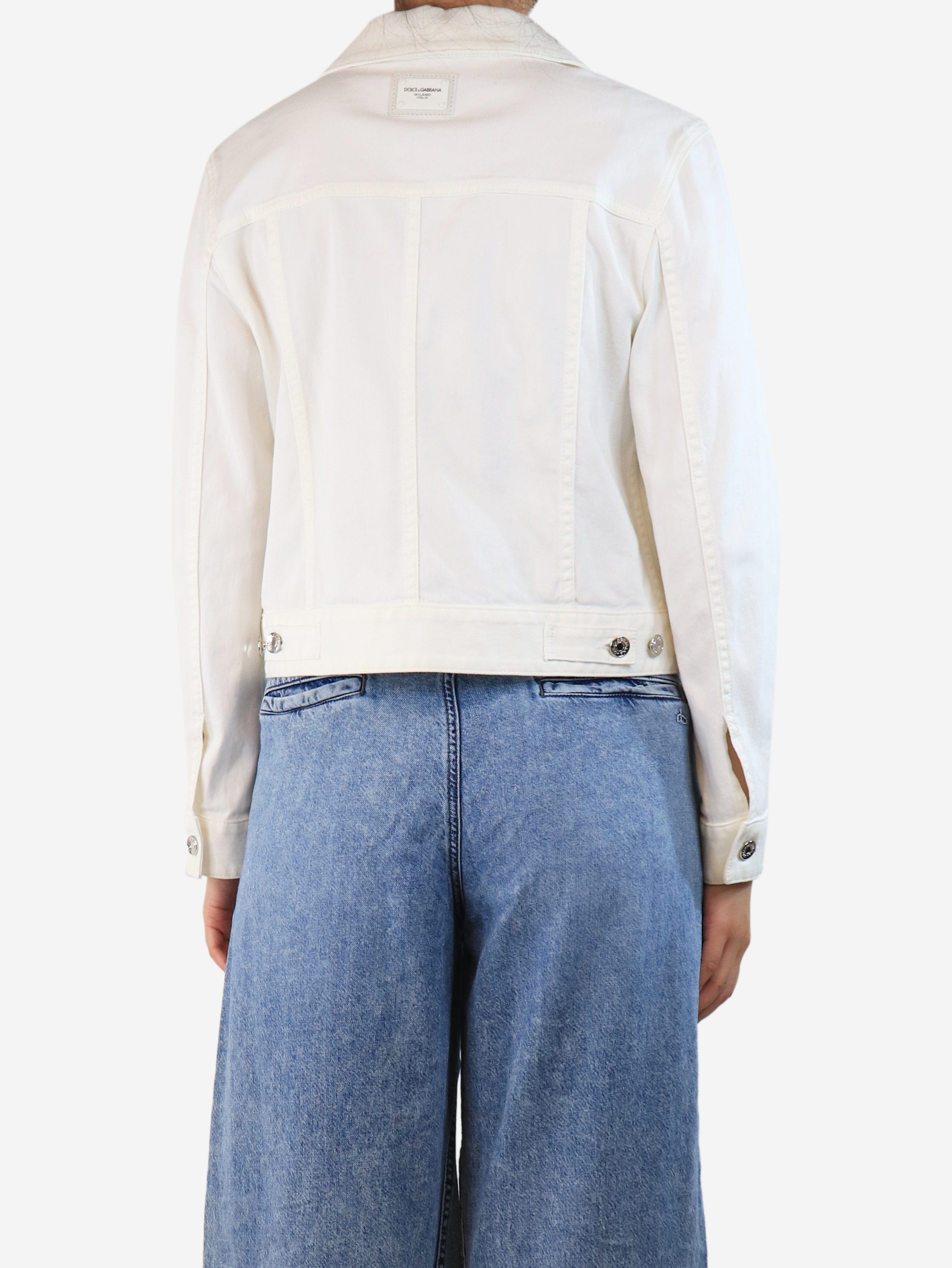 White denim jacket - size UK 8 Coats & Jackets Dolce & Gabbana 