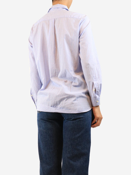 Blue and white striped shirt - size UK 8 alternate image