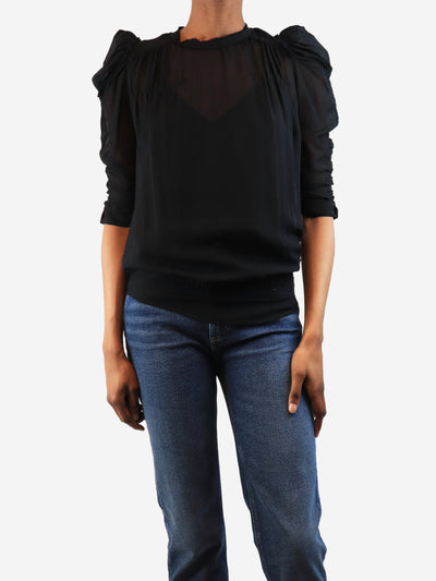 Black thin silk top - size UK 4 Tops Isabel Marant Etoile 