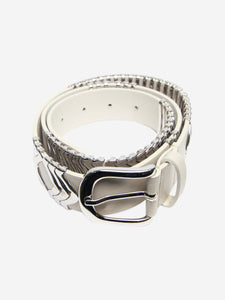 Isabel Marant White metal-detail leather belt