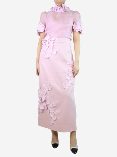Pink floral top and maxi skirt set - size UK 12 Sets Zimmermann 
