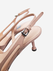 Prada Beige leather bow slingback pumps - size EU 35.5