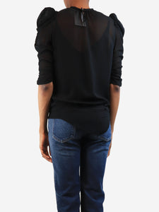 Isabel Marant Etoile Black thin silk top - size UK 4