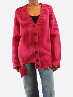 Purple chunky wool cardigan - size UK 8 Knitwear Marni 