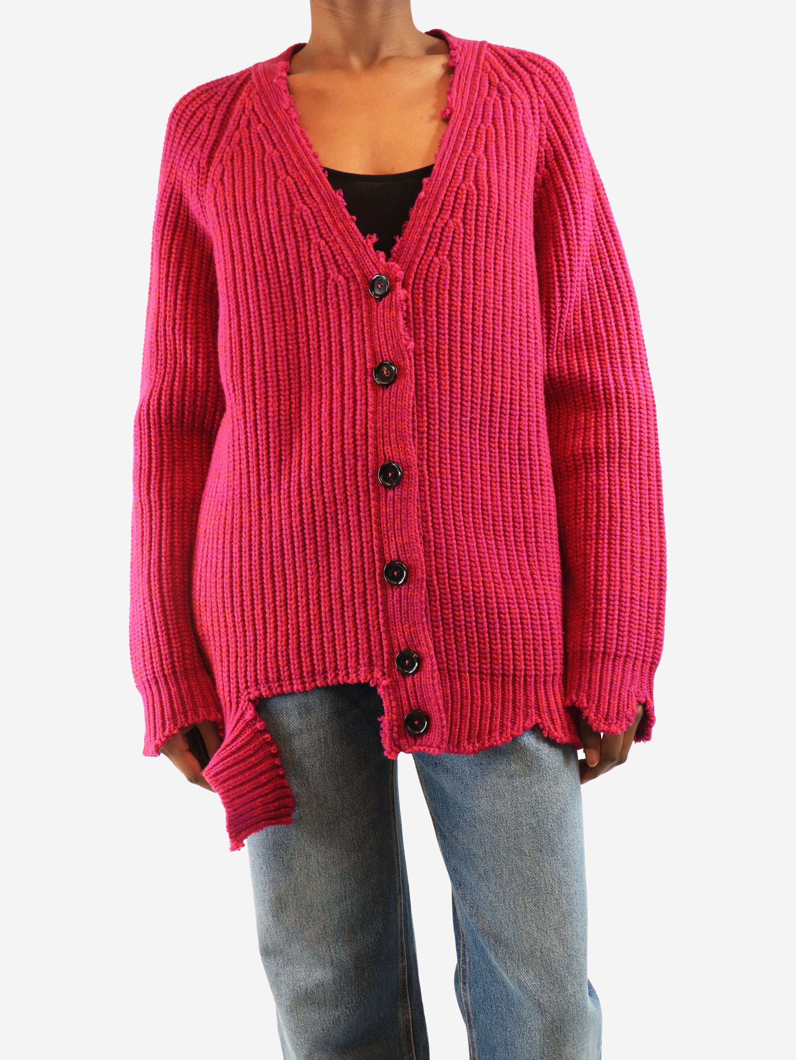 Purple chunky wool cardigan - size UK 8 Knitwear Marni 