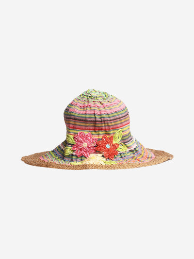 Multicolour floral-applique sunhat Hats Grevi 