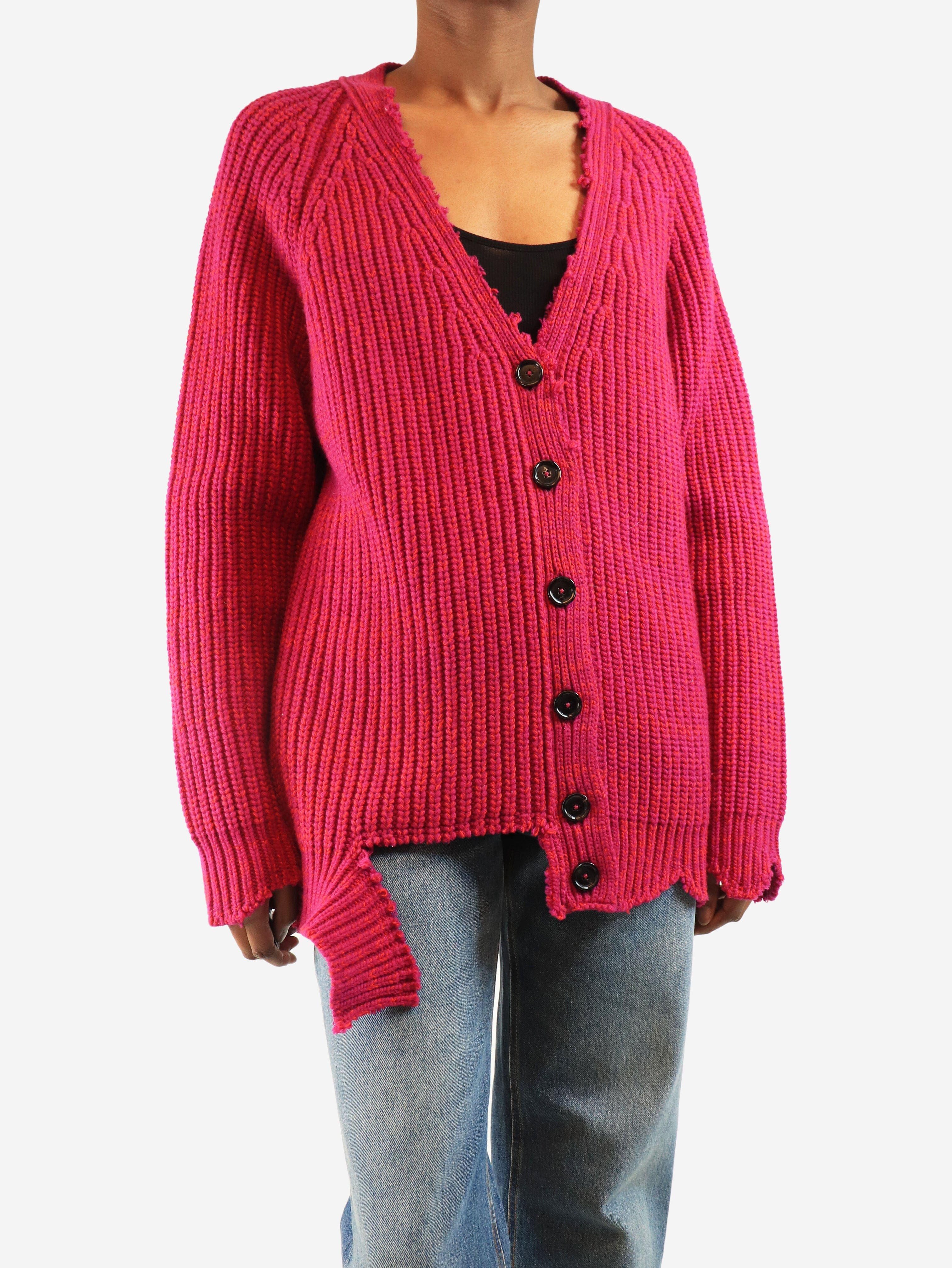 Purple chunky wool cardigan - size UK 8 Knitwear Marni 