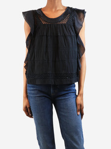 Isabel Marant Etoile Black lace top - size UK 6