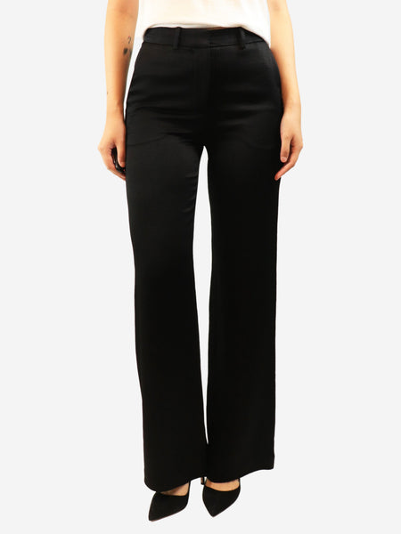 Black satin trousers - size UK 8 product image