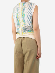 Emilio Pucci Cream quilted tank top - size UK 10