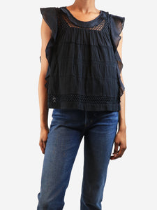 Isabel Marant Etoile Black lace top - size UK 6