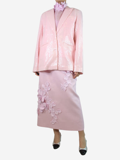 Pink sequin-embellished blazer - size UK 10 Coats & Jackets Rotate 