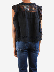 Isabel Marant Etoile Black lace top - size UK 6