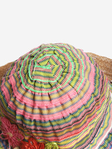 Grevi Multicolour floral-applique sunhat