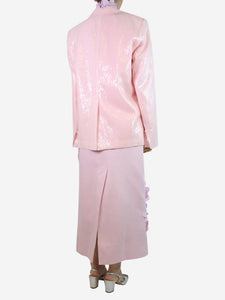 Rotate Pink sequin-embellished blazer - size UK 10