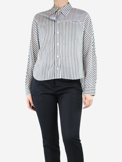 Grey striped shirt - size UK 4 Tops Victoria Beckham 