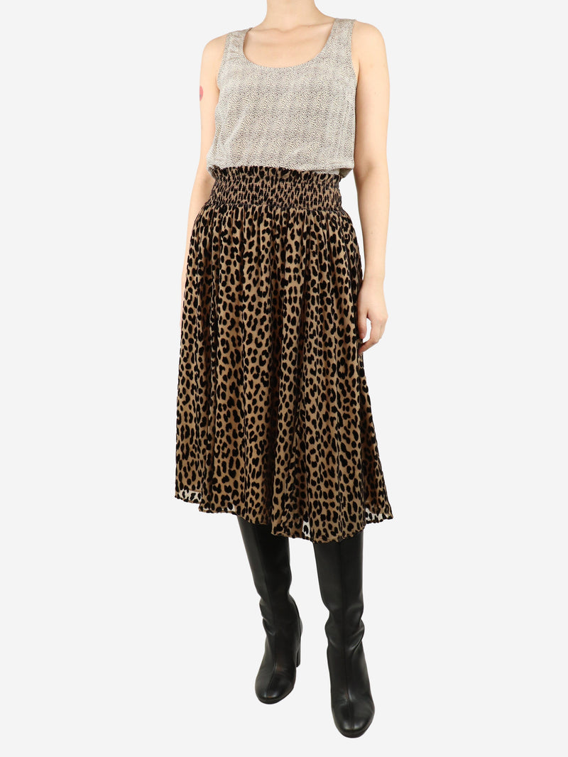 Neutral leopard print midi skirt - size S Skirts Kate Spade 