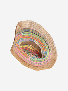 Grevi Multicolour floral-applique sunhat