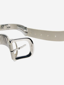 Isabel Marant White metal-detail leather belt