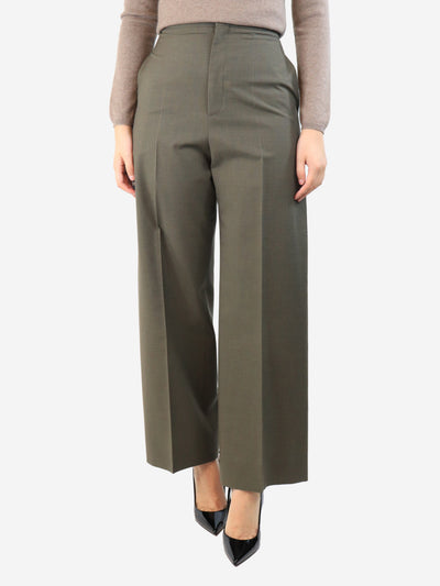 Khaki tailored trousers - size UK 8 Trousers Loewe 