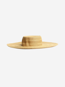 Elizabeth Hurley Neutral straw hat