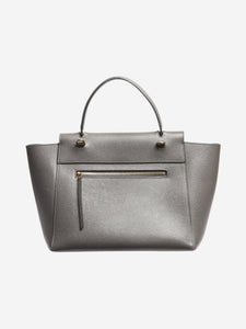 Celine Grey mini belt bag in grained calfskin with gold tone hardware