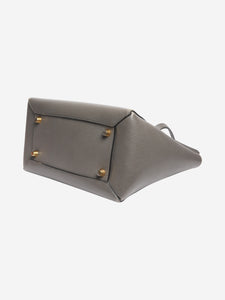 Celine Grey mini belt bag in grained calfskin with gold tone hardware