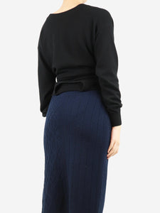 Alexander Wang Alexander Wang Black wool jumper with two faux sleeves - size UK 10