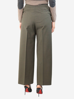 Khaki tailored trousers - size UK 8 Trousers Loewe 